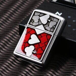 Gorgeous Rare Card Suits Emblem Zippo Lighter